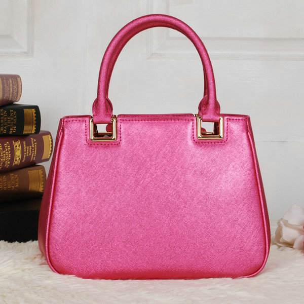 2014 Prada Fluorescence saffiano tote BN2245 rosered